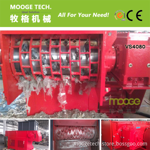 Single Shaft Waste Plastic Recycling Shredder Machine